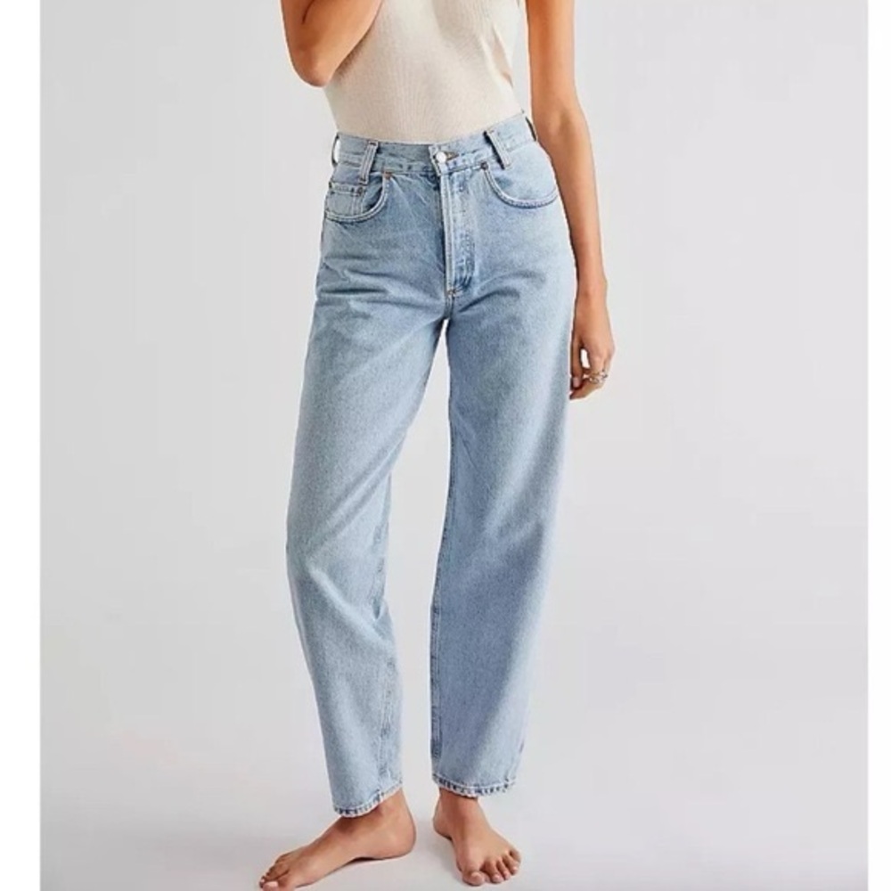 Agolde Women's High Rise Tapered Baggy Jeans